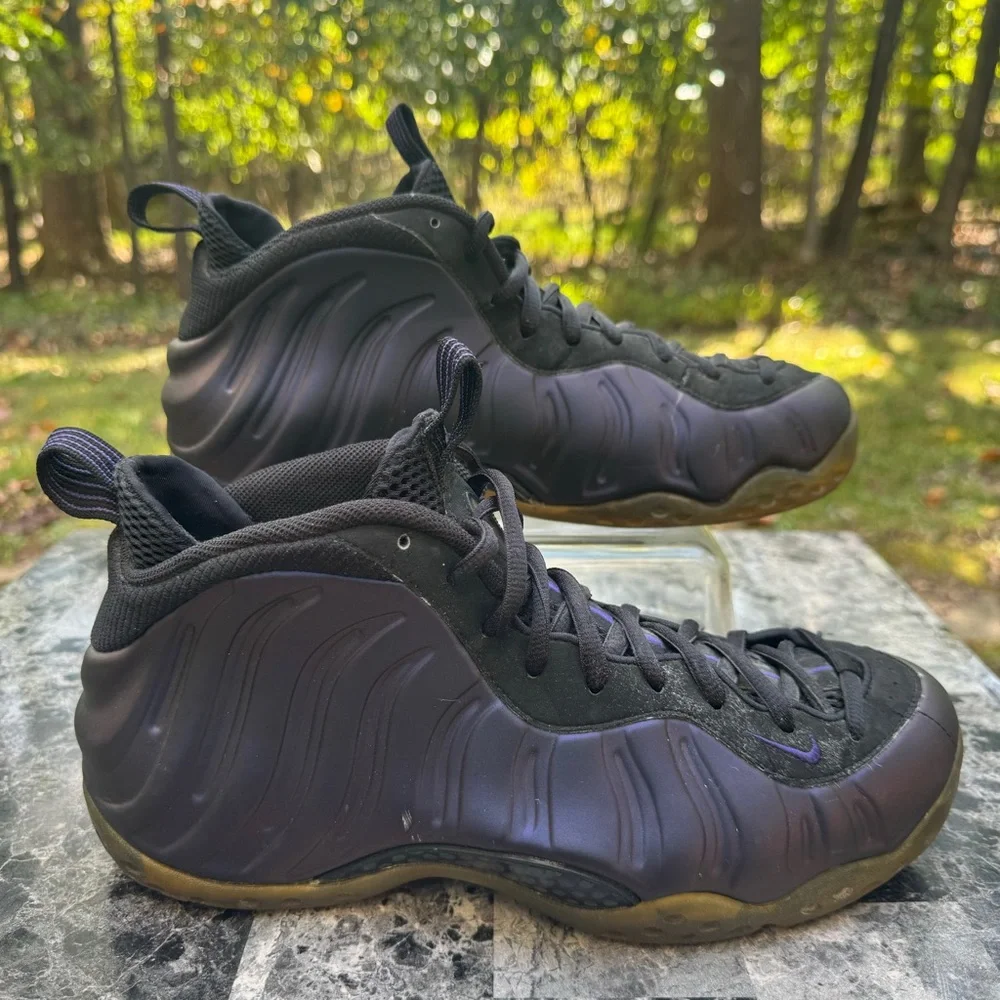 Nike Air Foamposite One Eggplant 2009 314996-051 Size 9.5 Men ( SOLE DETACHED) - Picture 1 of 16
